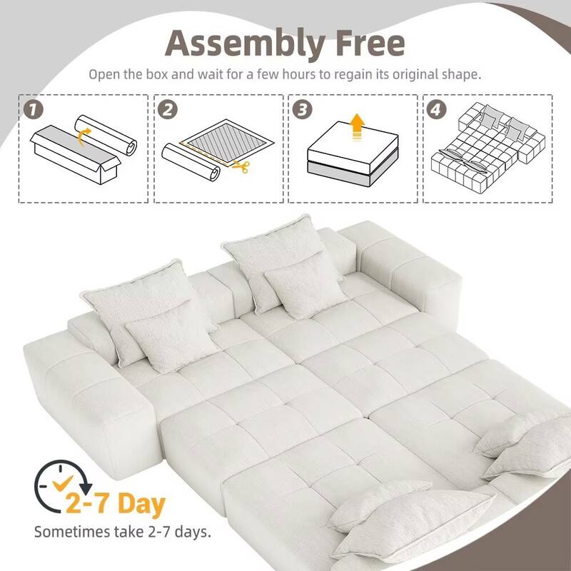 Oversized Modular Sectional Sofa,Sparkling Chenille Fabric,DIY Sofa