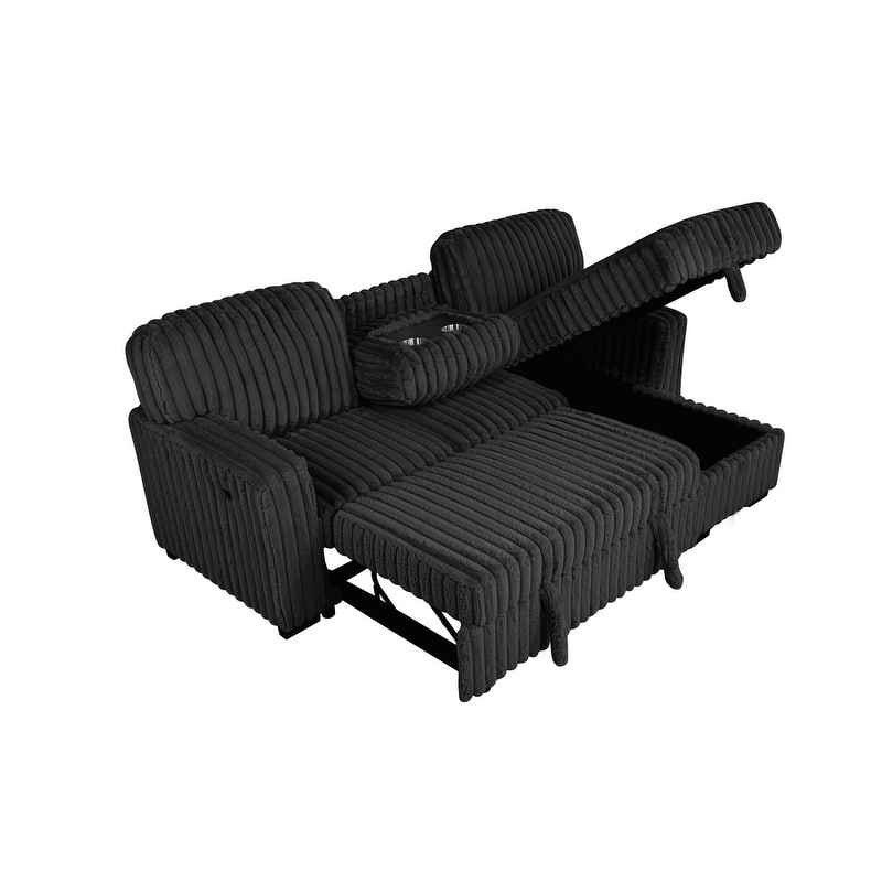 Best Quality Furniture 2-Piece Corduroy Sectional