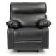 preview thumbnail 1 of 2, Faux Leather Upholstered Reclining Chair with Padded Arms - 39" - Black