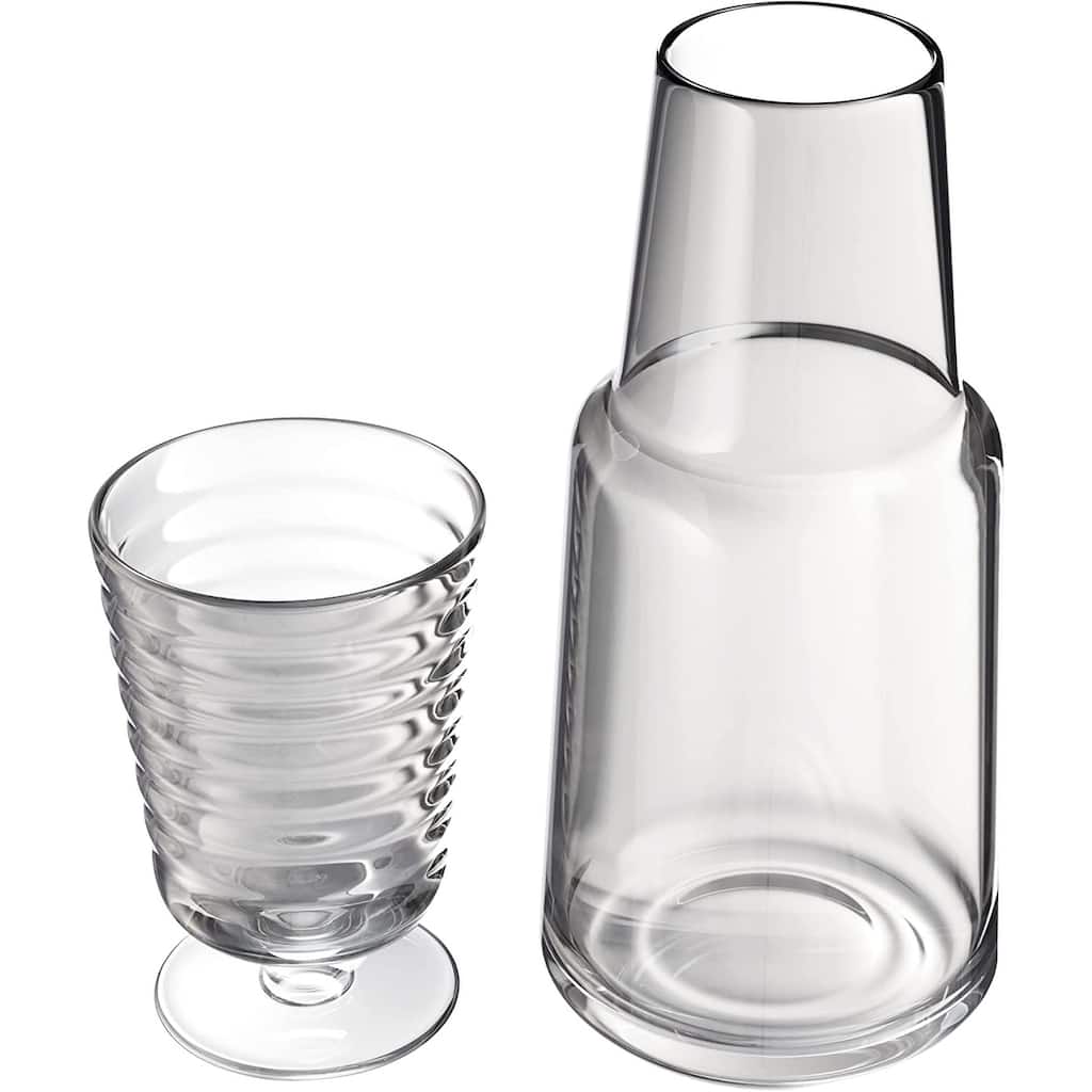 American Atelier Bedside Water Carafe with Footed Glass/Lid