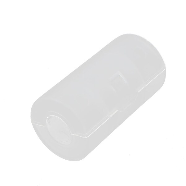 Hard Plastic AA to C Battery Adapter Holder Converter Clear Color