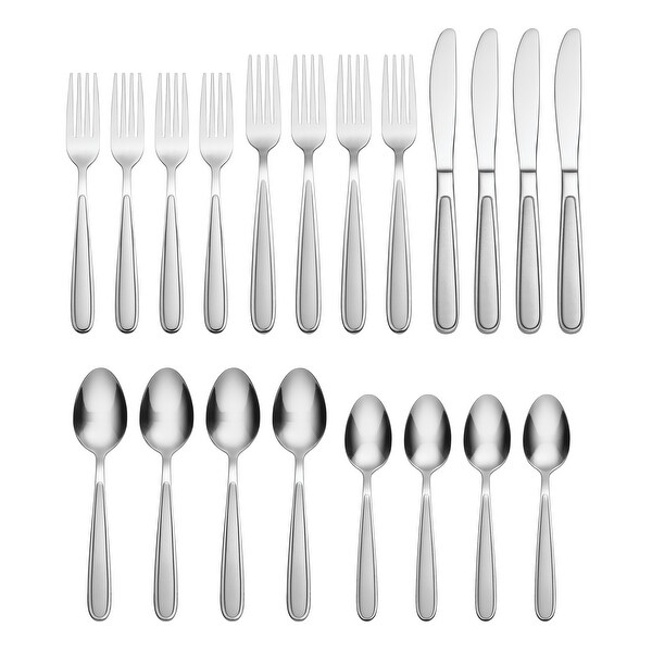 Oneida Jordan 20 Piece Everyday Flatware Set, Service for 4 - Bed