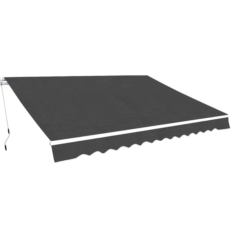 vidaXL Folding Awning Manual Operated 157.5" Blue/White - 157.5" x 118.1"