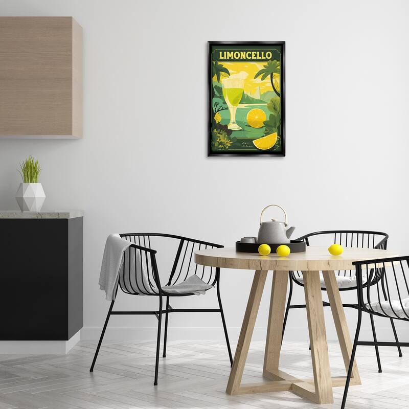 Stupell Lemon Cocktail in Tropical Scene Framed Floater Canvas Wall Art Design By Andreas Magnusson