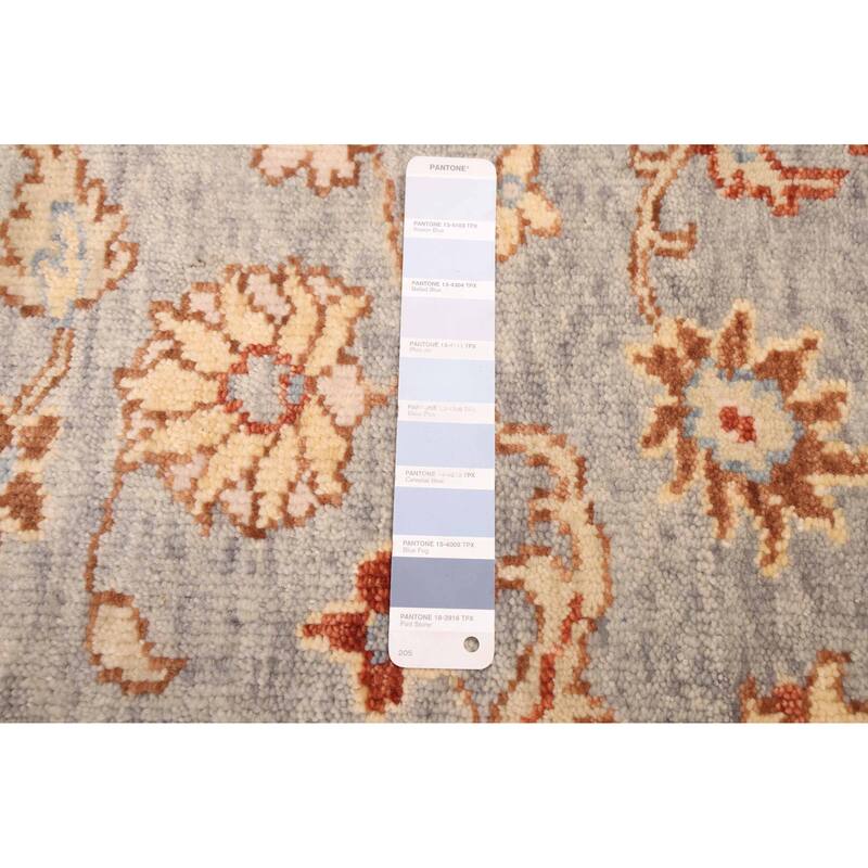 ECARPETGALLERY Hand-knotted Finest Oushak Light Blue Wool Rug - 5'1 x 7'11