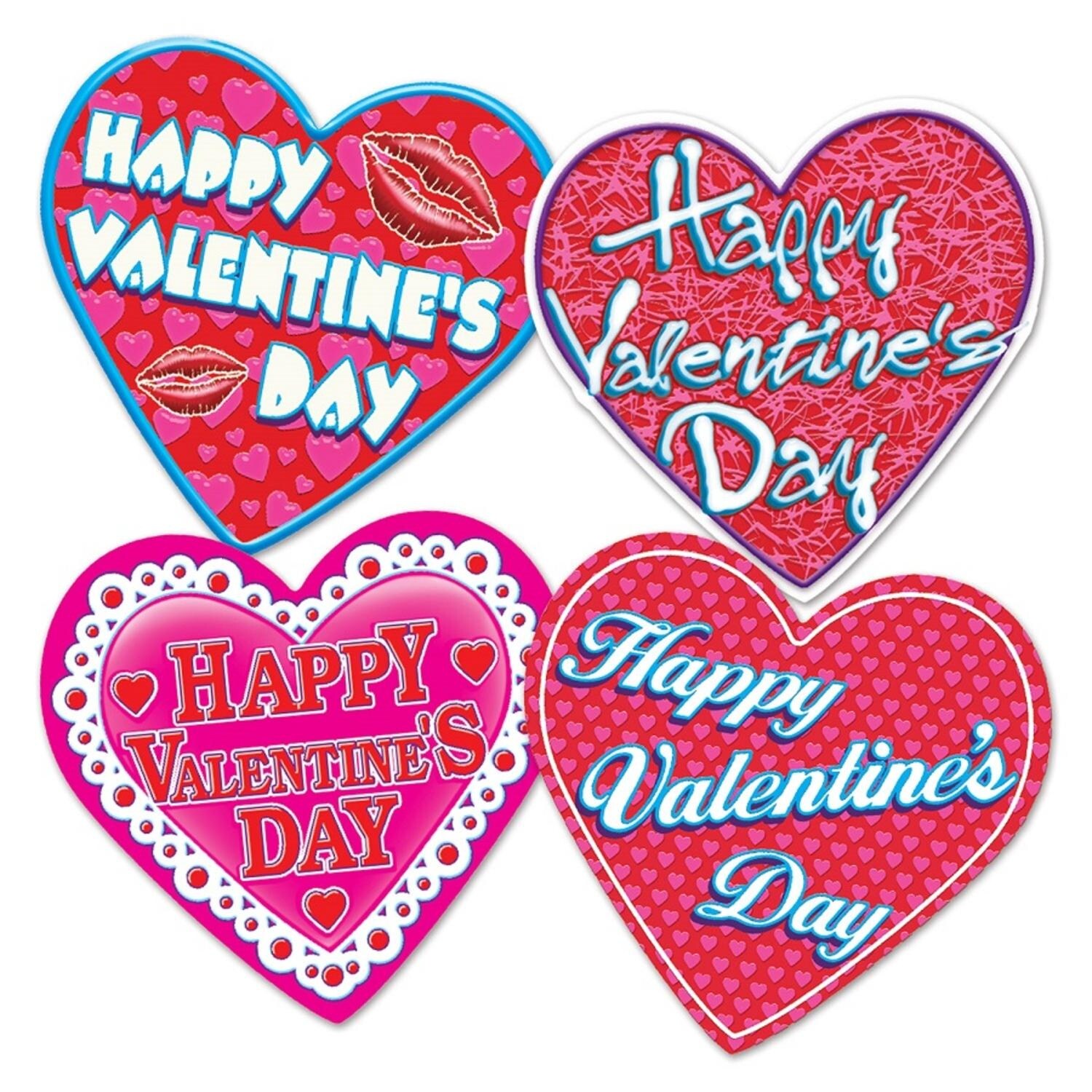 Shop Pack Of 24 Happy Valentine S Day Heart Cutout Decorations