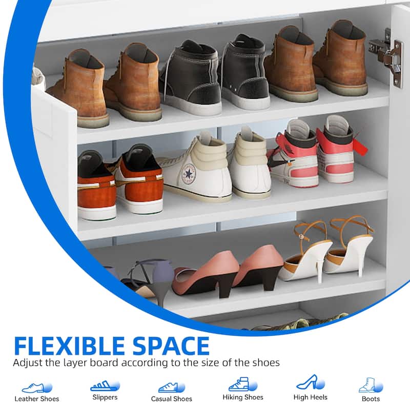 Moasis Shoe Storage Cabinet with Drawers Entryway Shoe Storage