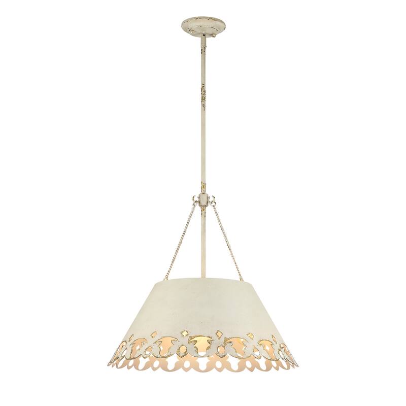 Wry Lighting Eloise 5-light Pendant in Antique Ivory - 5 Light Pendant