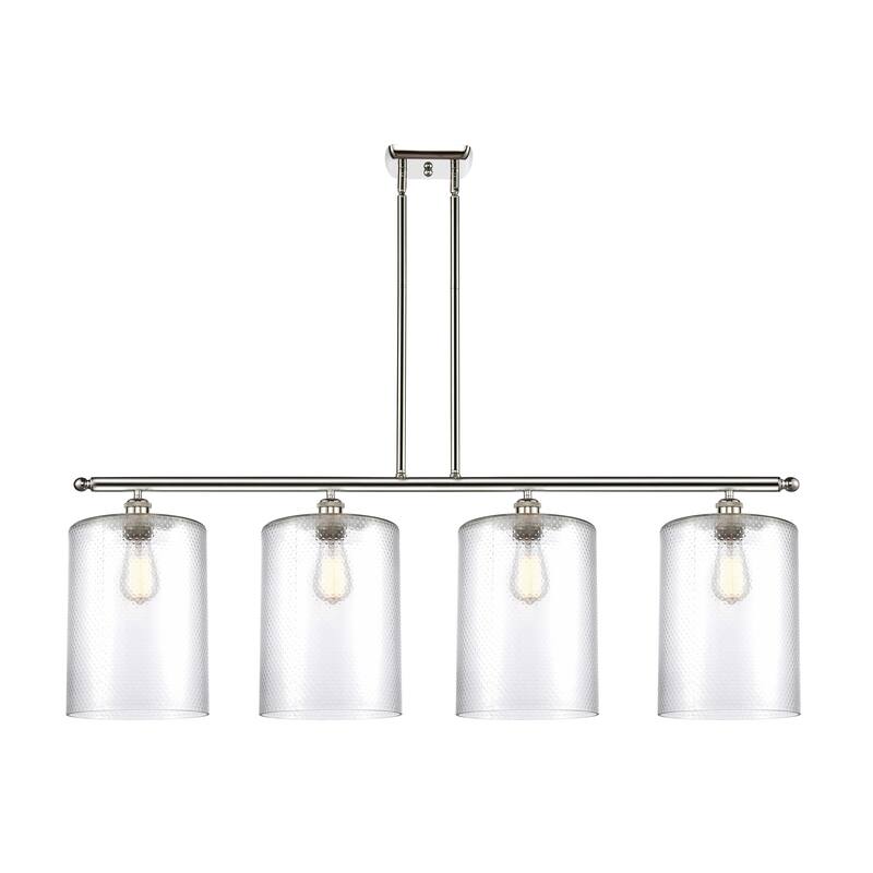 Innovations Lighting Cobbleskill - 4 Light 48" Island Light - Clear/Polished Nickel