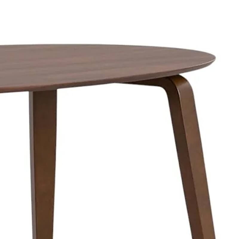 Narv Dining Table, 71 Inch Oval Top in Walnut Brown Solid Wood - Walnut Brown