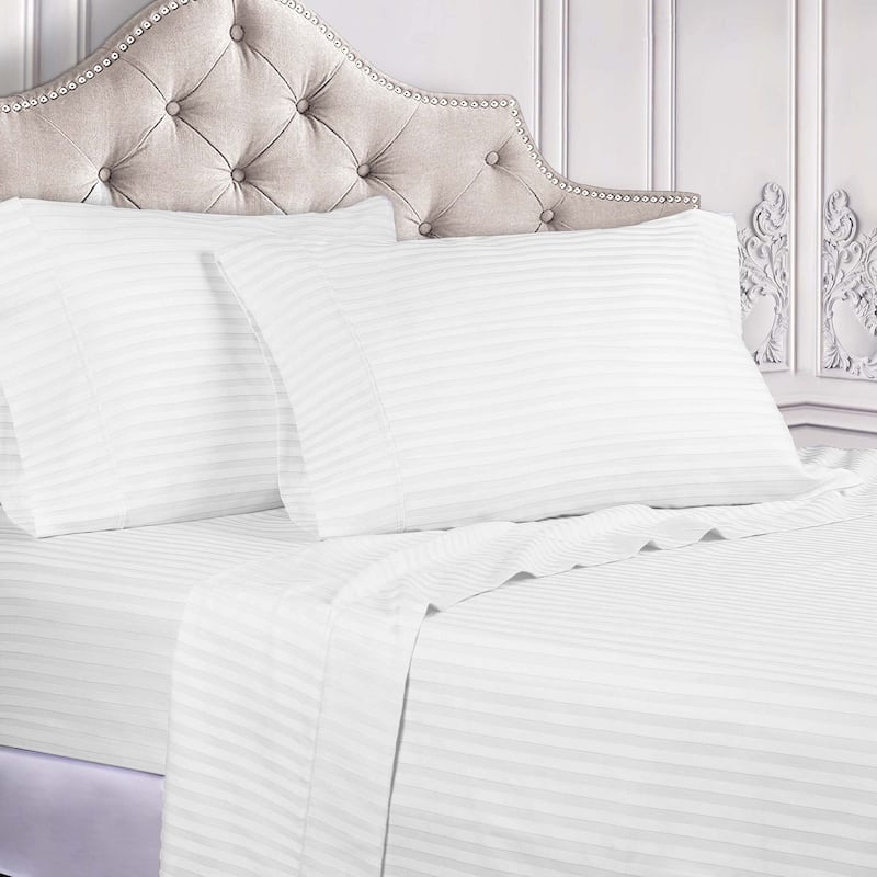 Superior Gyda Deep Pocket 400-Thread Count Striped Egyptian Cotton Sheets