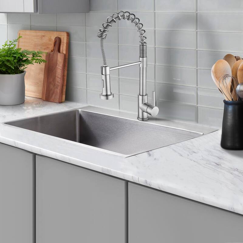 Topcraft Pulldown Spray Single Handle Kitchen Faucet