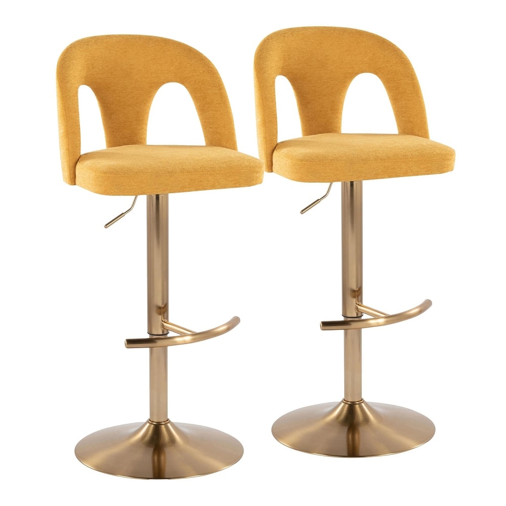 Ava Upholstered Adjustable Barstool - Set of 2