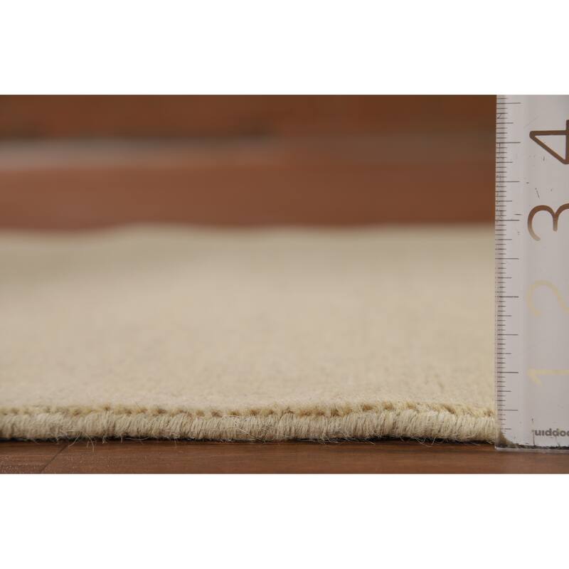 Modern Beige Gabbeh Oriental Rug Hand-Knotted Wool Carpet - 2'10"x 4'0"