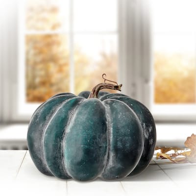 8" Waterproof Weathered Pumpkin W/Stem
