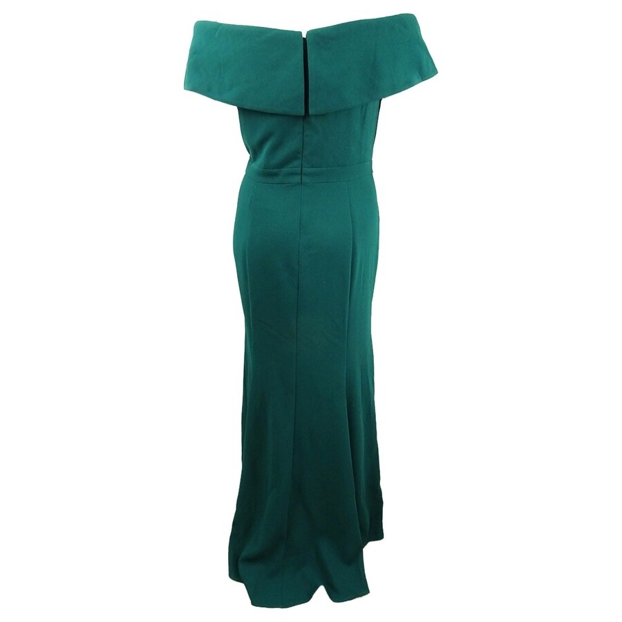 xscape off the shoulder gown
