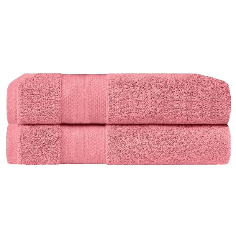 Superior Turkish Cotton Solid Heavyweight Bath Sheet Set of 2