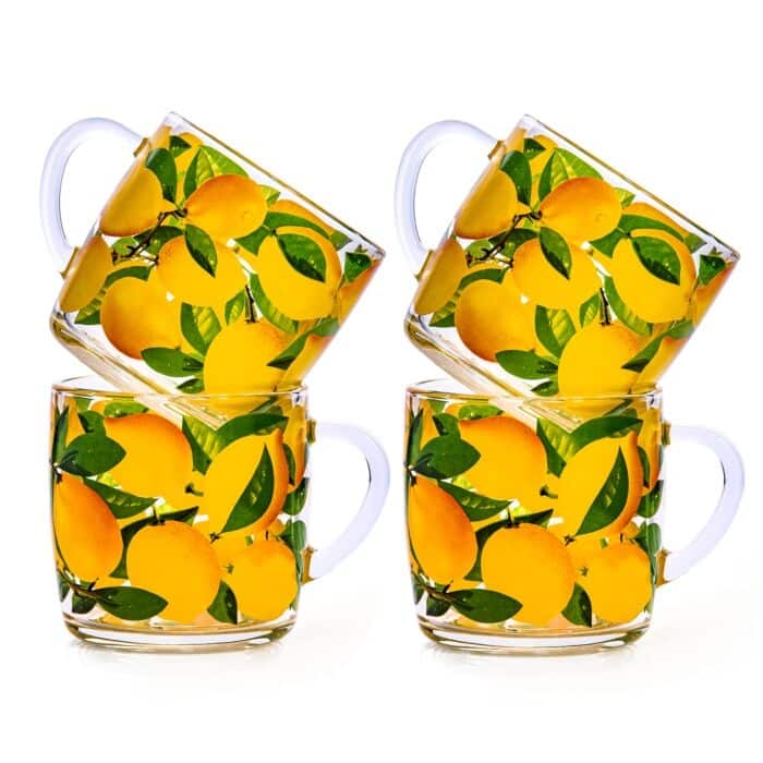 STP Goods 10 fl oz Lemonanza Glass Mugs Set of 4