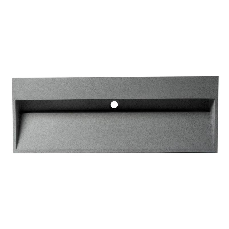 ALFI brand 48" Solid Concrete Gray Matte Trough Sink for the Bathroom
