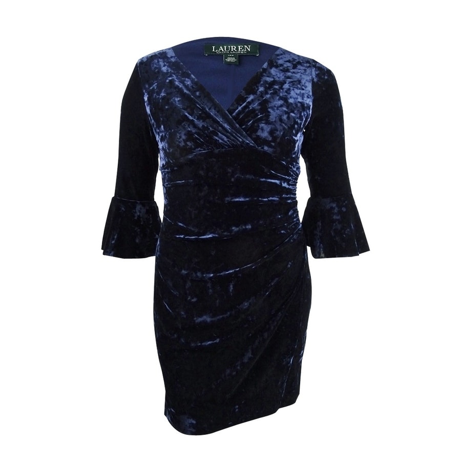 petite bell sleeve dress