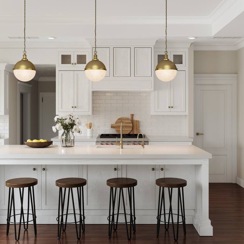 Brio Lighting Aaron - 2 Light Glass & Metal Dimmable Pendant Light