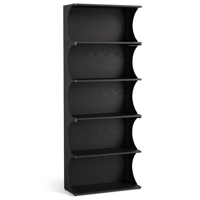 70.9 Inch Tall Modern Bookcase Bookshelf for Living Room Home Office - 11.81" D x 27.56" W x 70.9" H