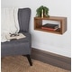 preview thumbnail 1 of 23, Kate and Laurel Holt Open Cubby Wooden Floating Wall Shelf