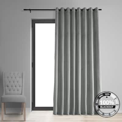 Exclusive Fabrics Signature Velvet Extra-wide Grommet Blackout Curtains (1 Panel) - Luxury Home Décor