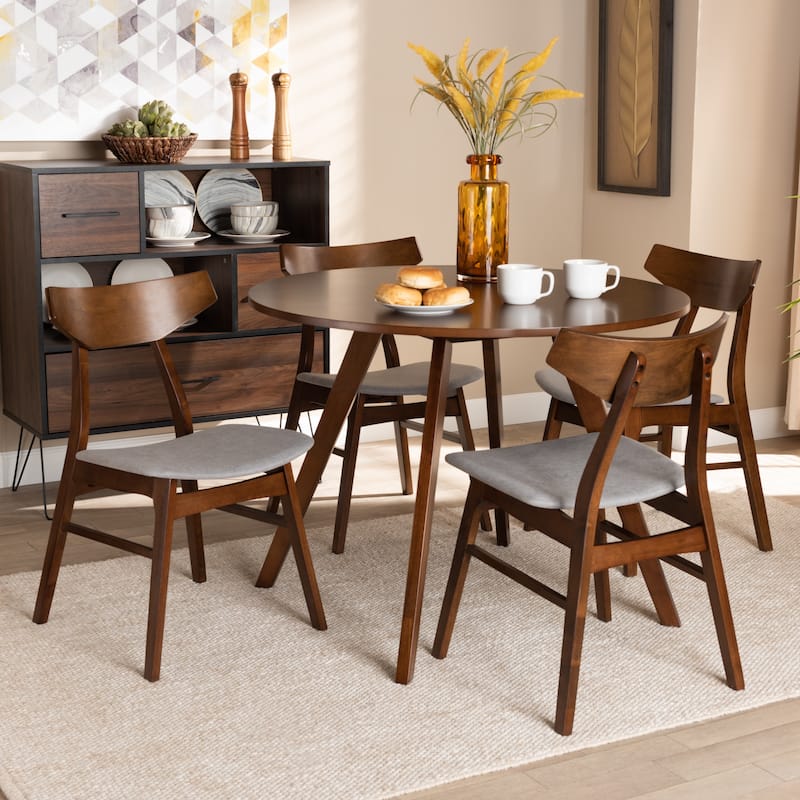 Timothy Mid-Century Modern Transitional 5-Piece Dining Set