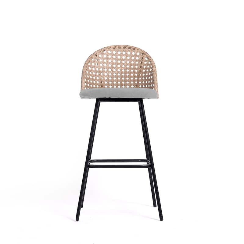 29.52"H Upholstered Bar Stools/ Counter Stools with Metal Leg Set of 4 - Set of 4