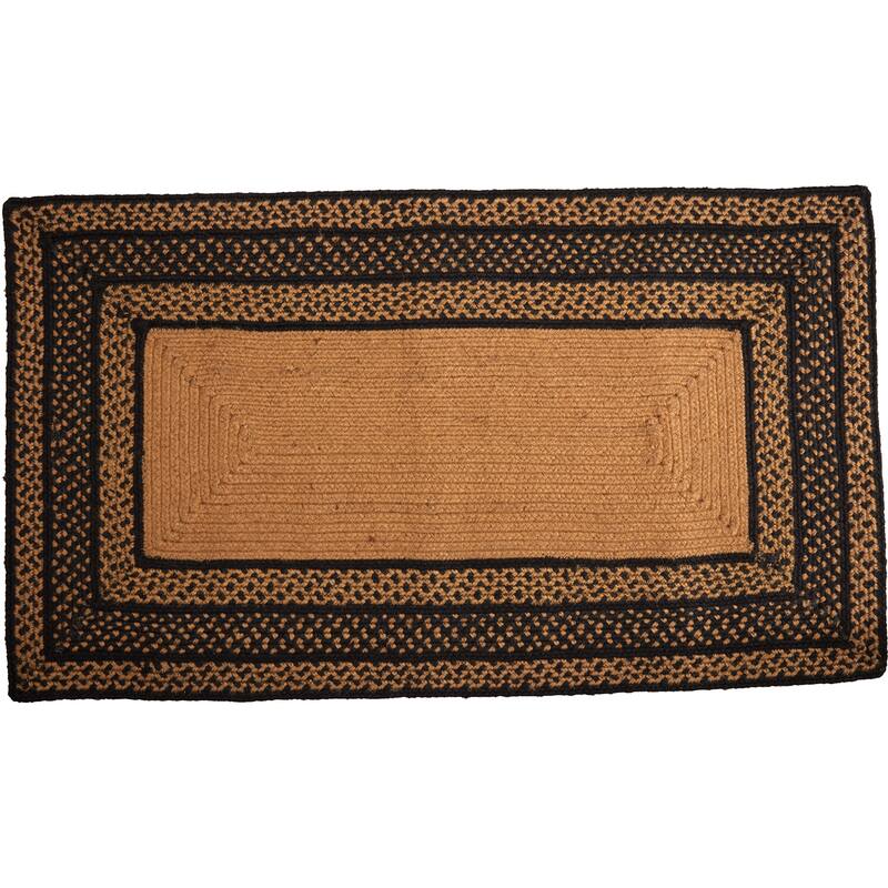 Farmhouse Jute Rug Rect Stencil Stars w/ Pad 27x48 - 27" x 48" Rectangle