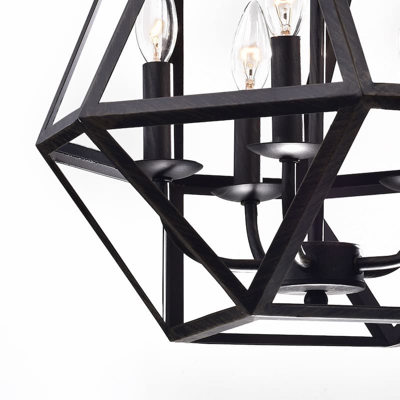 The Gray Barn Otis 5-light Modern Antique Black Iron Chandelier