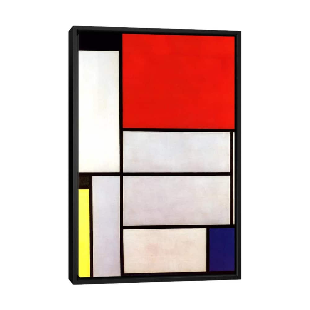 iCanvas "Tableau l, 1921" by Piet Mondrian Framed Canvas Print