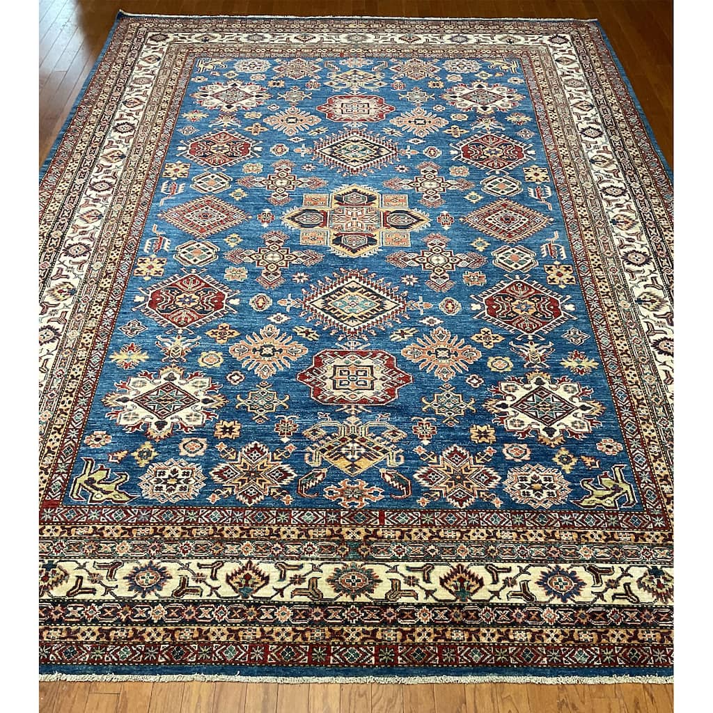 HERAT ORIENTAL Handmade Afghan Super Kazak Wool Rug - 9' x 12'2"