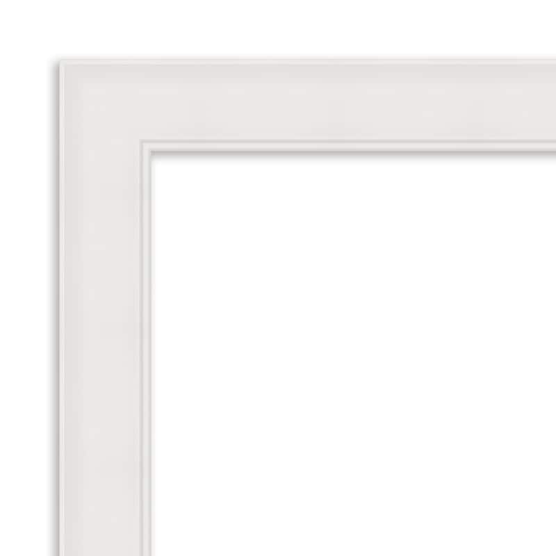 Textured White Beveled Framed Bathroom Vanity Wall Mirror - Textured ...