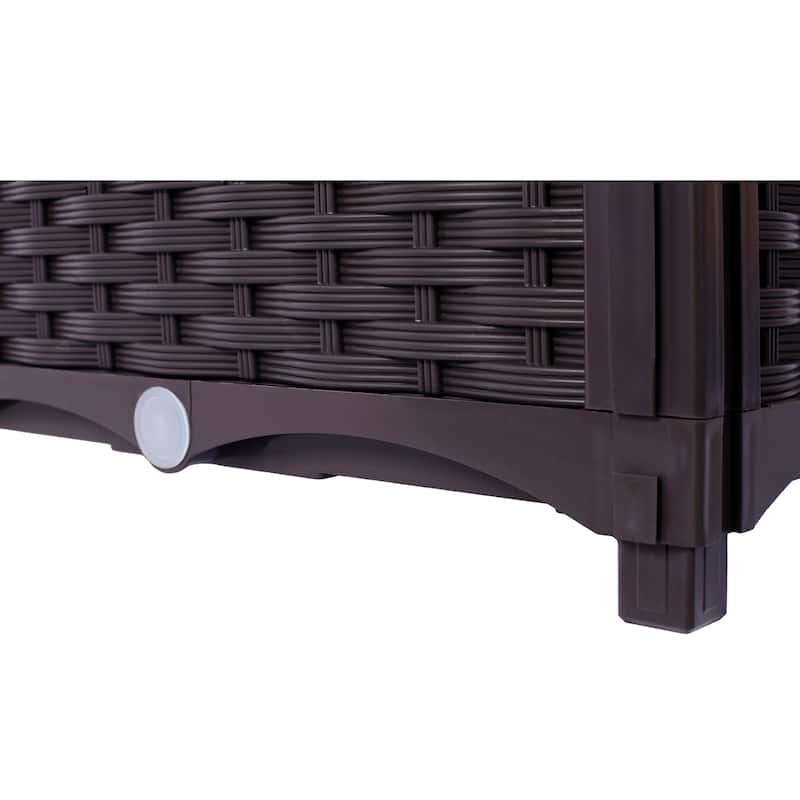 Deep Raised Garden Bed Plastic Planter Boxes for Vegetables Flowers Herbs and Succulents,Self-Watering Planter Box Raised Bed