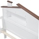 preview thumbnail 11 of 16, Twin Size Wood Platform Bed with House-shaped Headboard