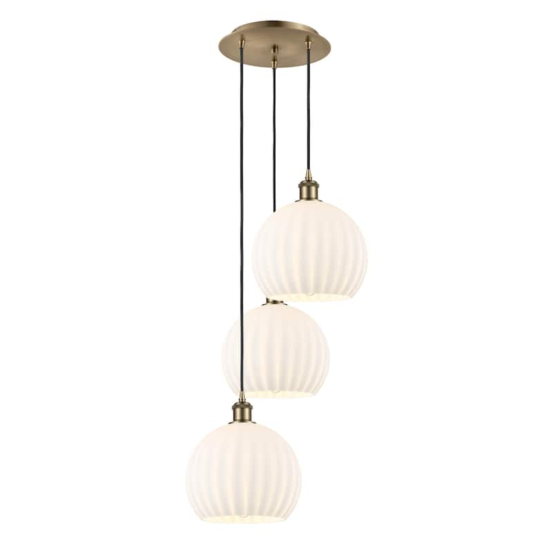 Innovations Lighting 113B-3P-42-17 White Venetian Pendant White