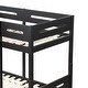 preview thumbnail 3 of 5, Stylish & Simple Twin over Twin Bunk Bed with 14+14 Slat System, Knock-Down Structure, and Patent-Pending Design, Black