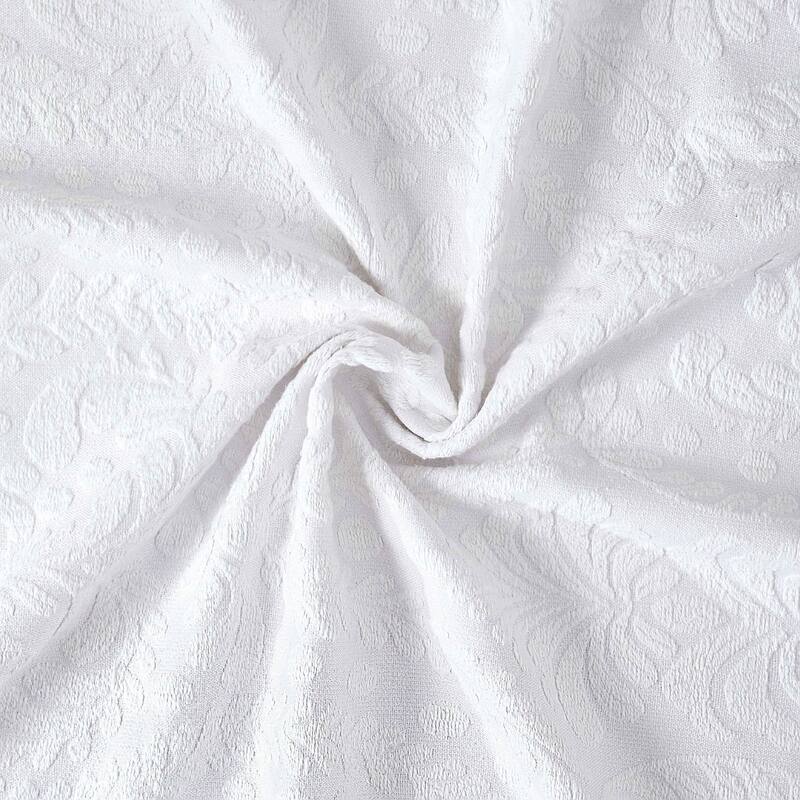 Superior Aspen Jacquard Floral Scalloped Edges Cotton Blend Bedspread Set