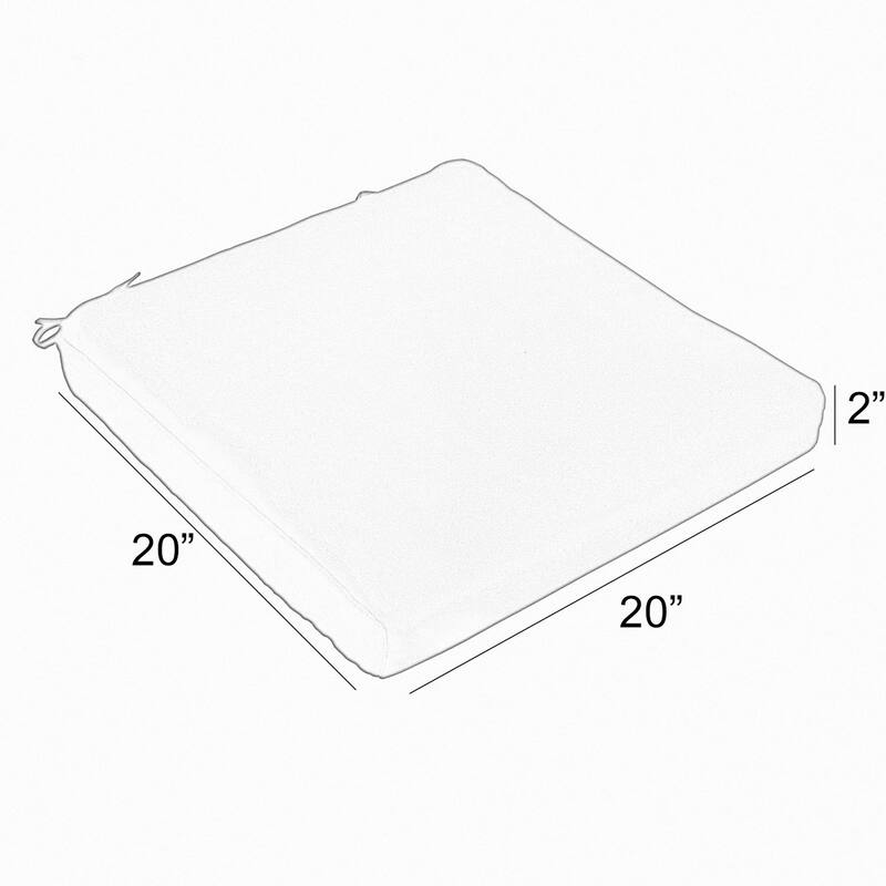 Humble + Haute Dark Blue/Ivory Indoor/Outdoor Chair Pad Set, Set of 2