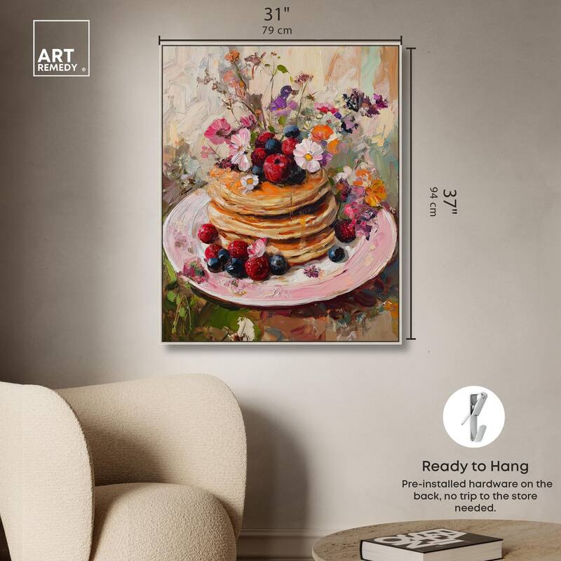 Raspberry Pancakes II Canvas by Art Remedy