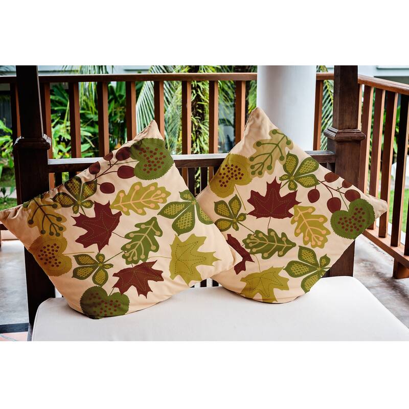 Fall Leaves Indoor/Outdoor Throw Pillow