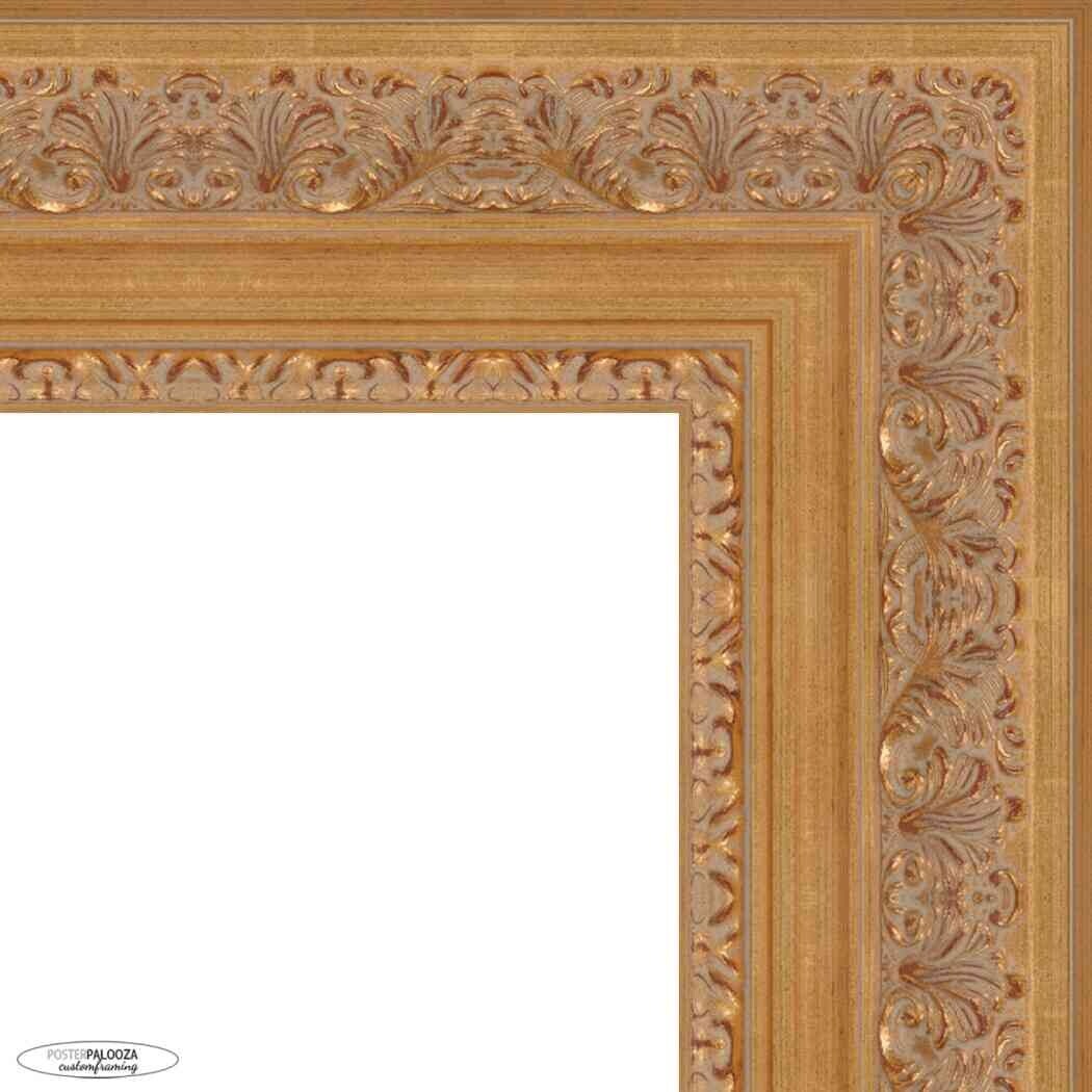 Gold Ornate 10x30 Picture Frame Vintage 10 x 30 Frame Panoramic