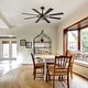 preview thumbnail 10 of 38, 52/65 Inch Ceiling Fan with Light, Modern Matte Black 8-Blade Fan, Reversible Wood Grain Blades, DC Motor, Remote Control