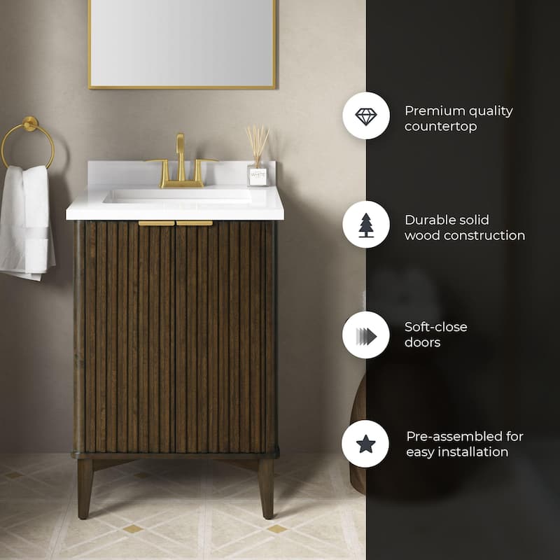 Miseno MV-BERK24-15VVA Indy 24" Free Standing Single Basin Vanity Set