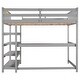 preview thumbnail 9 of 14, Industrial Modern Full Size Loft Bed with Storage Shelves and Under-bed Desk, Sturdy Construction & Safety Guaranteed, Grey