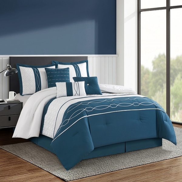 Nanshing Bellerose 7 Piece Comforter Set, Polyester, Modern
