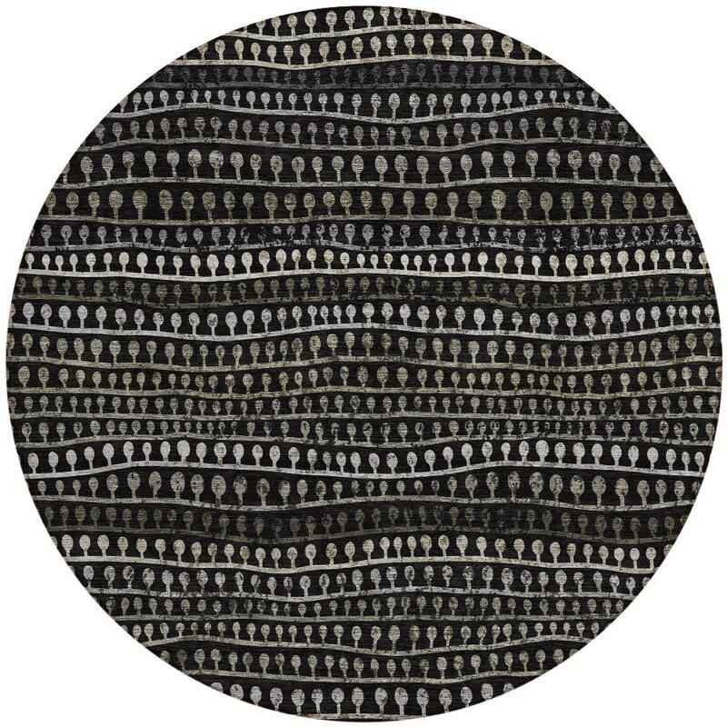 HomeRoots Striped Transitional Rectangle Outdoor Rug