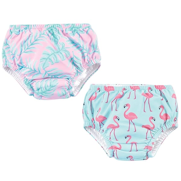 slide 1 of 1, Hudson Baby Toddler Girl Swim Diapers, Flamingos 4T - Flamingos